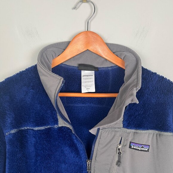Patagonia R3 Hi Loft Regulator Fleece Blue Ful Zip Polartec Jacket Mens L FLAW - Picture 3 of 8